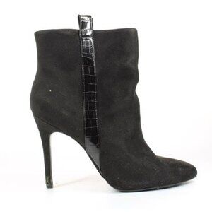 Charles David Women's Black Suede Leather Chelsea Boots Heels Defense, Sz 7